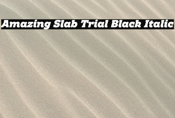 Amazing Slab Trial Black Italic Example 1