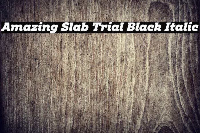 Amazing Slab Trial Black Italic Example 2