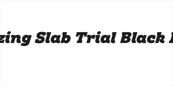 Amazing Slab Trial Black Italic Logo
