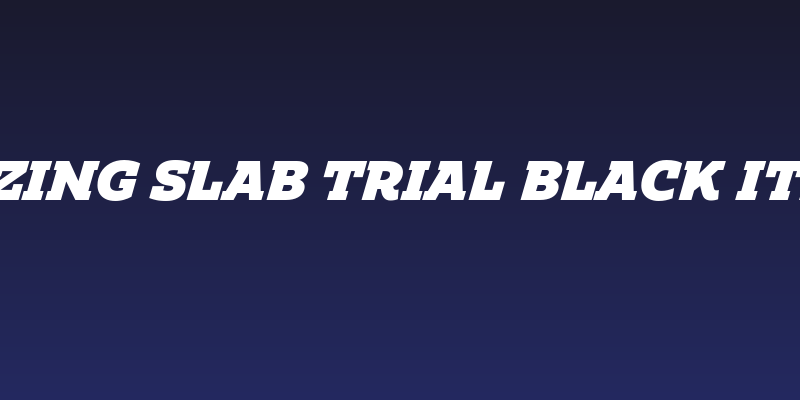 Amazing Slab Trial Black Italic Social Header