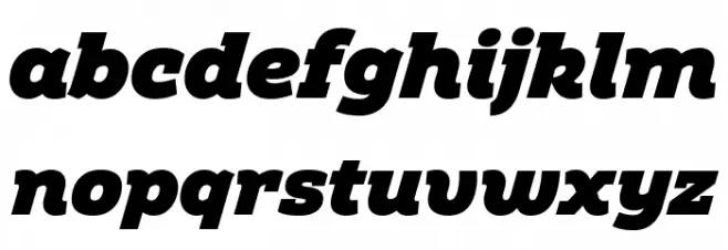 Amazing Slab Trial Black Italic Caratteri MINUSCOLO