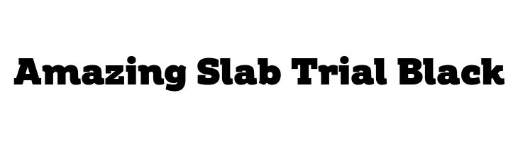 Amazing Slab Trial Black  les polices de caractères gratuit tlcharger
