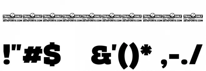 Amazing Slab Trial Black Font OTHER CHARS