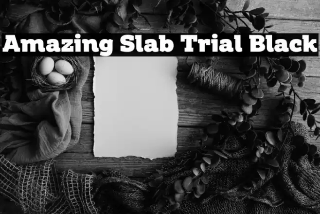 Amazing Slab Trial Black Font examples