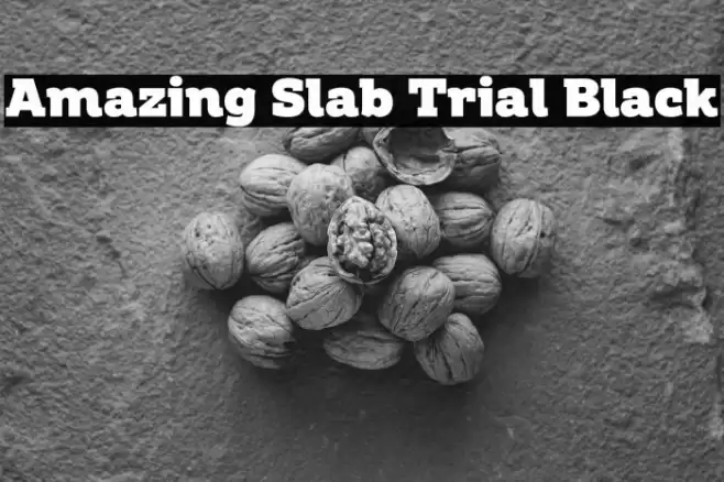 Amazing Slab Trial Black Font examples