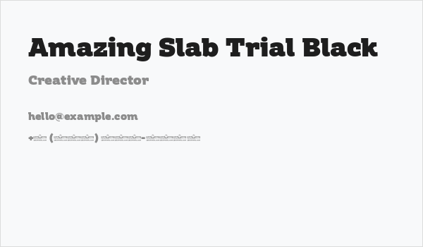 Amazing Slab Trial Black Business Card