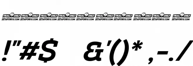 Amazing Slab Trial Bold Italic Font OTHER CHARS