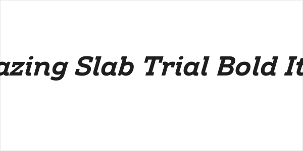 Amazing Slab Trial Bold Italic Logo