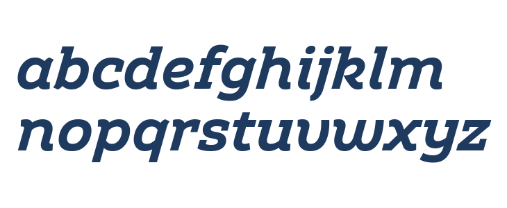 Amazing Slab Trial Bold Italic Lowercase