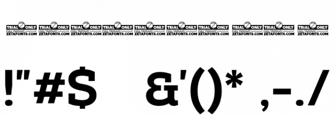 Amazing Slab Trial Bold Font OTHER CHARS