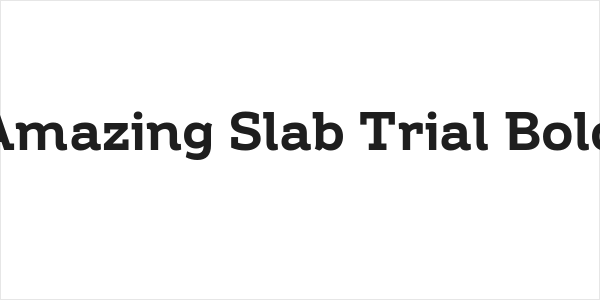 Amazing Slab Trial Bold Logo