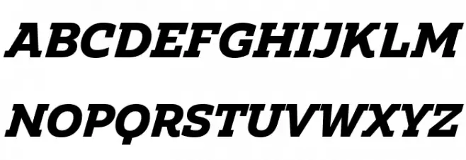 Amazing Slab Trial Extrabold Italic फ़ॉन्ट अपरकेस