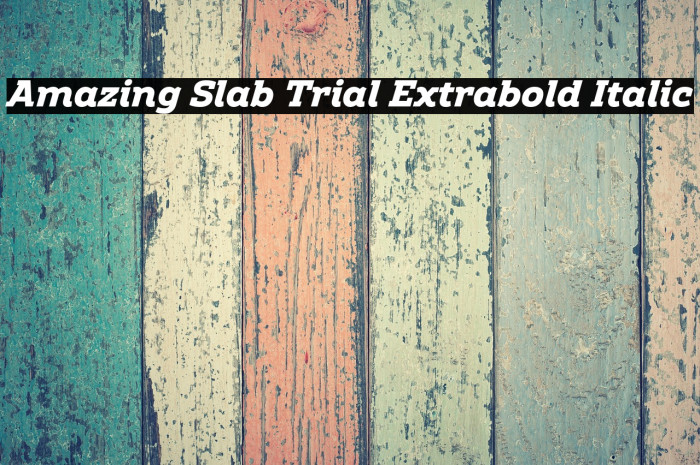 Amazing Slab Trial Extrabold Italic Example 3