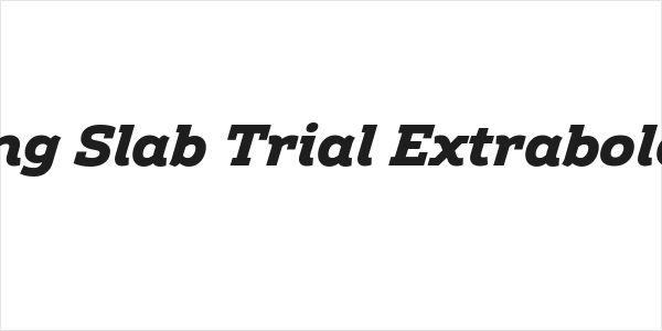 Amazing Slab Trial Extrabold Italic Logo