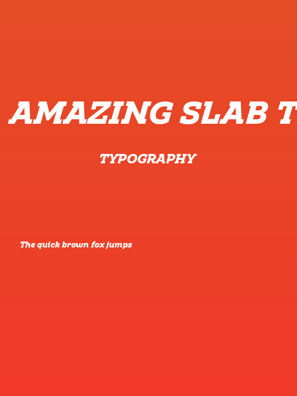 Amazing Slab Trial Extrabold Italic Poster