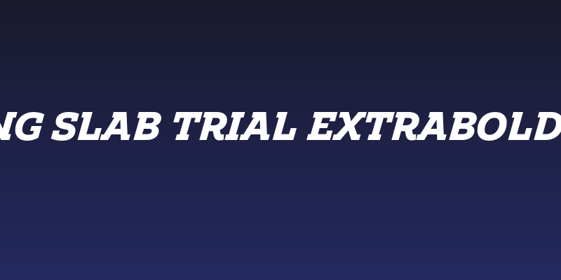 Amazing Slab Trial Extrabold Italic Social Header