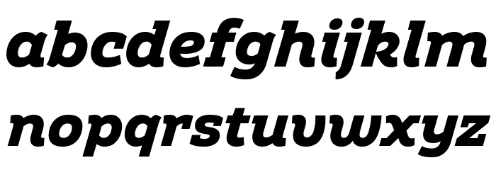 Amazing Slab Trial Extrabold Italic Font LOWERCASE
