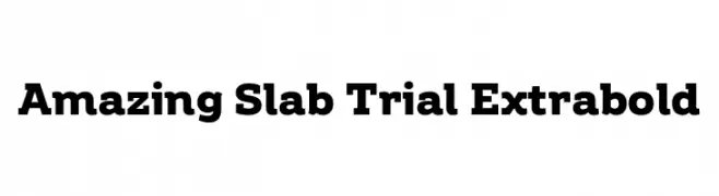 Amazing Slab Trial Extrabold  Fuentes Gratis Descargar