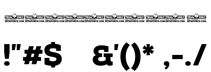 Amazing Slab Trial Extrabold Font OTHER CHARS