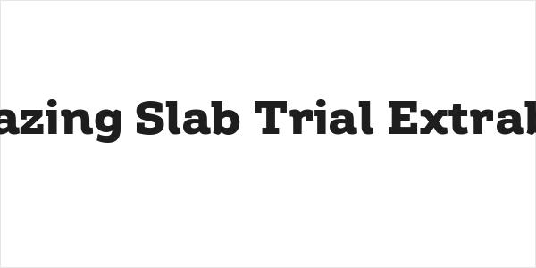 Amazing Slab Trial Extrabold Logo