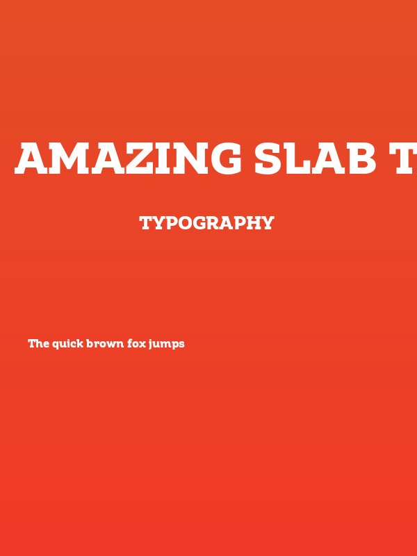 Amazing Slab Trial Extrabold Poster