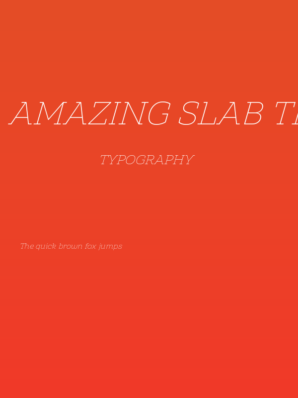 Amazing Slab Trial Extralight Italic Poster
