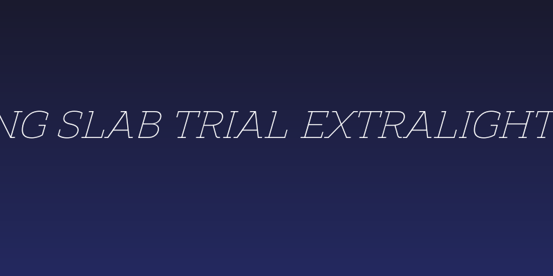 Amazing Slab Trial Extralight Italic Social Header