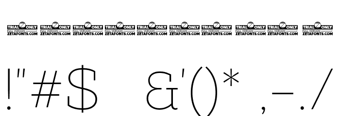 Amazing Slab Trial Extralight Font OTHER CHARS