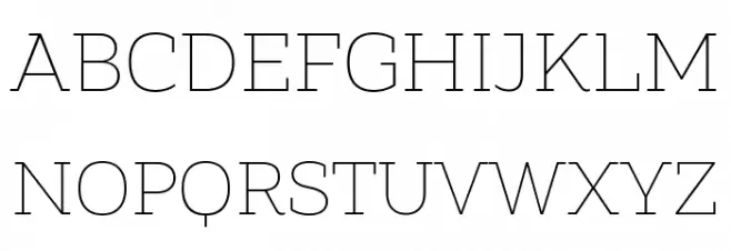 Amazing Slab Trial Extralight フォント 大文字