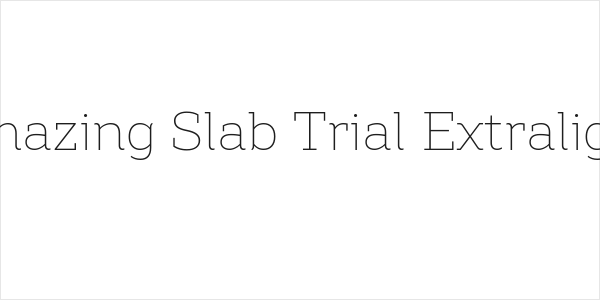 Amazing Slab Trial Extralight Logo