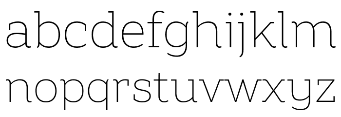 Amazing Slab Trial Extralight Font LOWERCASE