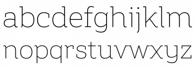 Amazing Slab Trial Extralight Шрифта строчной