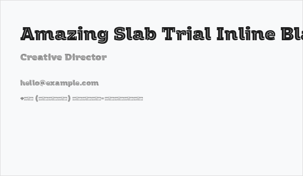 Amazing Slab Trial Inline Black Business Card