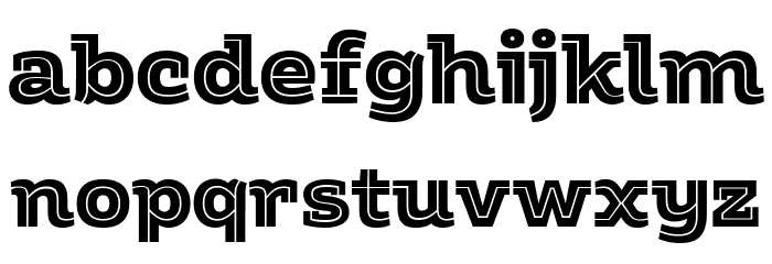 Amazing Slab Trial Inline Black Font LOWERCASE