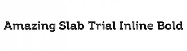 Amazing Slab Trial Inline Bold  les polices de caractères gratuit tlcharger