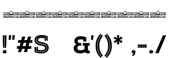 Amazing Slab Trial Inline Bold Font OTHER CHARS