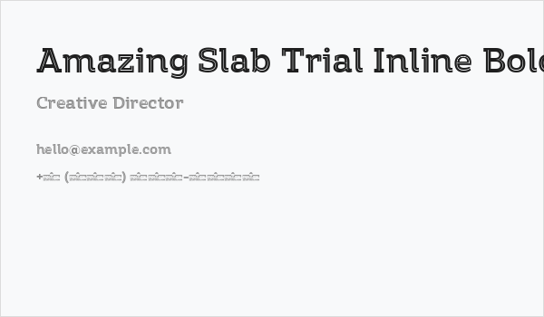 Amazing Slab Trial Inline Bold Business Card