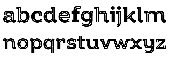 Amazing Slab Trial Inline Bold Font LOWERCASE