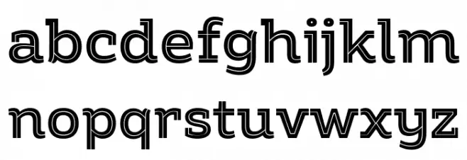 Amazing Slab Trial Inline Bold 字体 小写