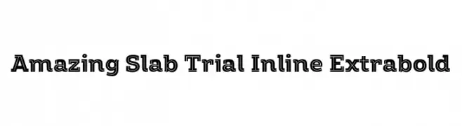 Amazing Slab Trial Inline Extrabold  Fuentes Gratis Descargar