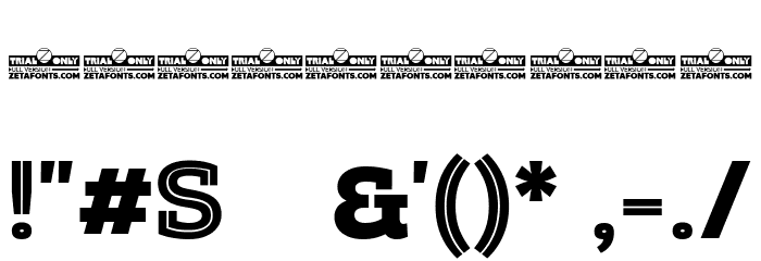Amazing Slab Trial Inline Extrabold Font OTHER CHARS