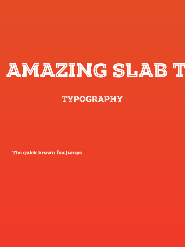 Amazing Slab Trial Inline Extrabold Poster