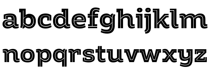Amazing Slab Trial Inline Extrabold Font LOWERCASE