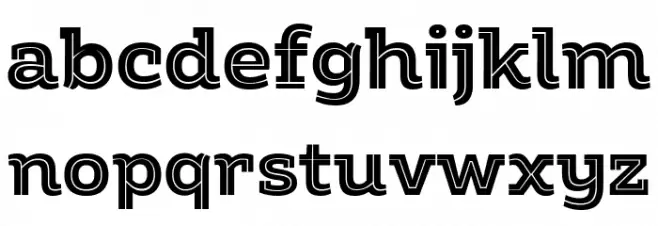 Amazing Slab Trial Inline Extrabold Шрифта строчной