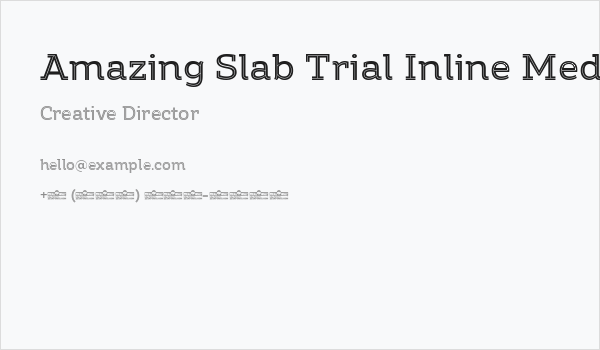 Amazing Slab Trial Inline Medium Business Card