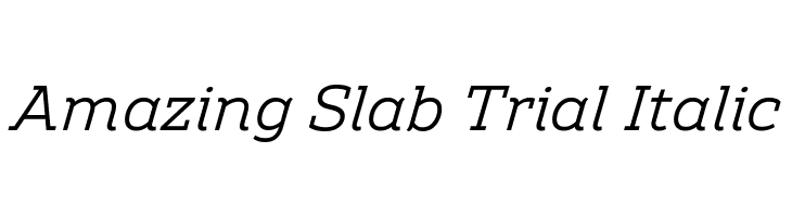 Amazing Slab Trial Italic  لخطوط تنزيل