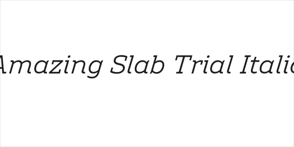 Amazing Slab Trial Italic Logo