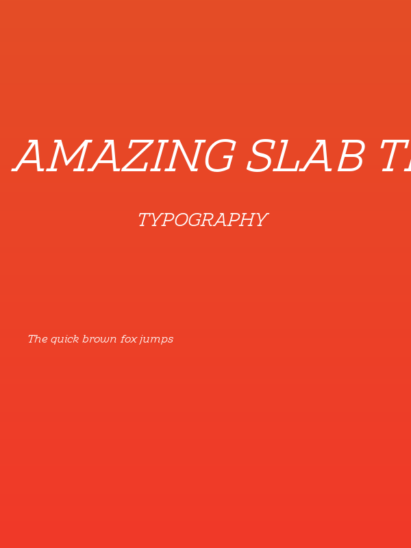 Amazing Slab Trial Italic Poster