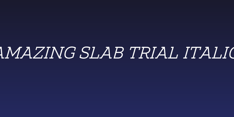 Amazing Slab Trial Italic Social Header