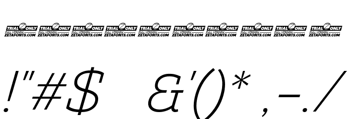 Amazing Slab Trial Light Italic Font OTHER CHARS